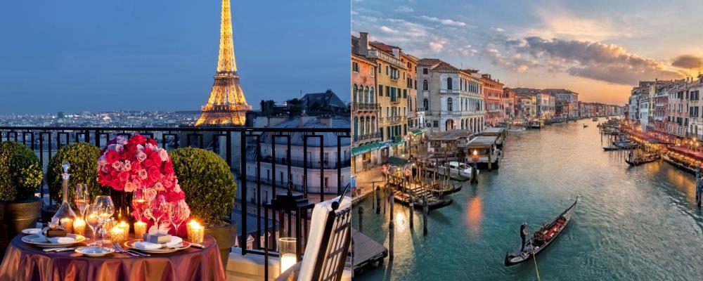 медовый месяц в Париже и Венеции