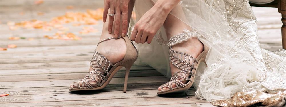 украшенные туфли невесты
