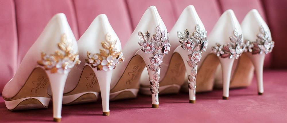 декор на свадебной обуви